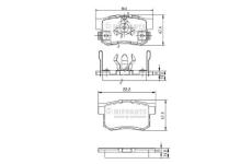 Sada brzdových platničiek kotúčovej brzdy NIPPARTS J3614017