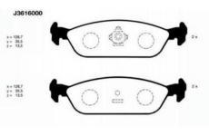 Sada brzdových destiček, kotoučová brzda NIPPARTS J3616000