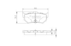 Sada brzdových destiček, kotoučová brzda NIPPARTS J3618000