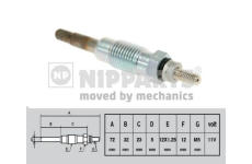 Žhavicí svíčka NIPPARTS J5710400