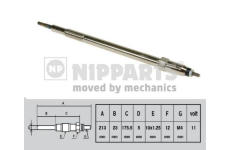 żeraviaca sviečka NIPPARTS J5711027