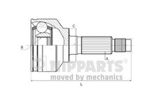Sada kloubů, hnací hřídel NIPPARTS N2820528