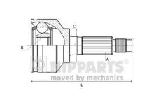 Sada kloubů, hnací hřídel NIPPARTS N2824177