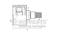 Sada kloubů, hnací hřídel NIPPARTS N2831004