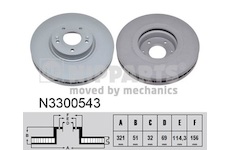 Brzdový kotúč NIPPARTS N3300543