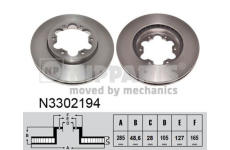 Brzdový kotúč NIPPARTS N3302194