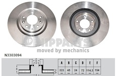 Brzdový kotúč NIPPARTS N3303094