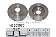 Brzdový kotouč NIPPARTS N3305070