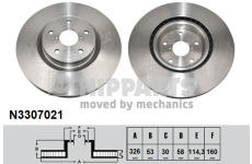 Brzdový kotouč NIPPARTS N3307021