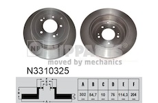 Brzdový kotouč NIPPARTS N3310325