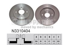 Brzdový kotouč NIPPARTS N3310404