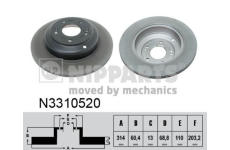 Brzdový kotouč NIPPARTS N3310520