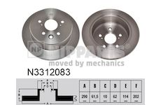 Brzdový kotouč NIPPARTS N3312083