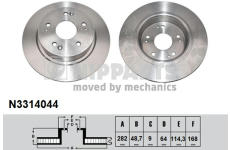 Brzdový kotouč NIPPARTS N3314044