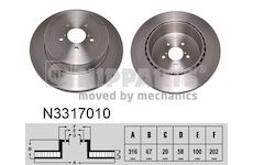 Brzdový kotouč NIPPARTS N3317010