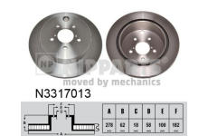 Brzdový kotouč NIPPARTS N3317013