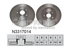 Brzdový kotouč NIPPARTS N3317014