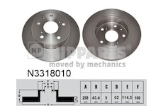 Brzdový kotouč NIPPARTS N3318010