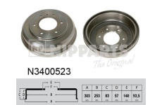 Brzdový buben NIPPARTS N3400523