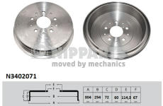 Brzdový bubon NIPPARTS N3402071