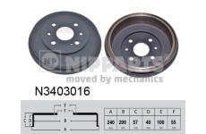 Brzdový buben NIPPARTS N3403016