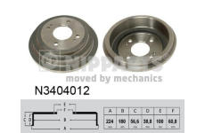 Brzdový buben NIPPARTS N3404012