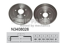 Brzdový buben NIPPARTS N3408026