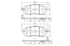 Sada brzdových destiček, kotoučová brzda NIPPARTS N3601099