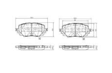 Sada brzdových destiček, kotoučová brzda NIPPARTS N3603077