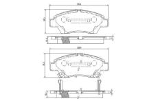 Sada brzdových destiček, kotoučová brzda NIPPARTS N3604068