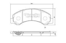 Sada brzdových destiček, kotoučová brzda NIPPARTS N3609012