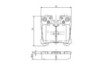 Sada brzdových destiček, kotoučová brzda NIPPARTS N3612037