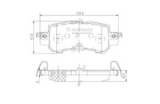 Sada brzdových destiček, kotoučová brzda NIPPARTS N3613026