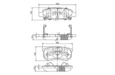 Sada brzdových platničiek kotúčovej brzdy NIPPARTS N3615015