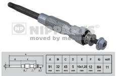 Žhavicí svíčka NIPPARTS N5712029