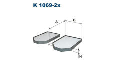 Filtr, vzduch v interiéru FILTRON K 1069-2x