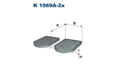 Filtr, vzduch v interiéru FILTRON K 1069A-2x