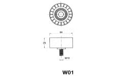Napínák, ozubený řemen ASHIKA 45-0W-001