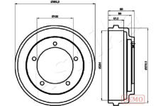 Brzdový buben ASHIKA 56-00-0316C