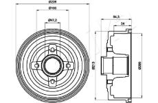 Brzdový buben ASHIKA 56-00-0412