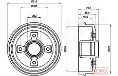 Brzdový buben ASHIKA 56-00-0612C