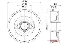 Brzdový buben ASHIKA 56-00-0704C