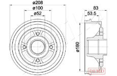 Brzdový buben ASHIKA 56-00-0709C