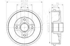 Brzdový buben ASHIKA 56-00-0710