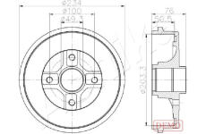 Brzdový buben ASHIKA 56-00-0710C