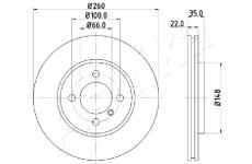 Brzdový kotouč ASHIKA 60-00-0158