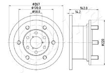 Brzdový kotouč ASHIKA 60-00-0254