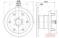 Brzdový kotouč ASHIKA 60-00-0255C