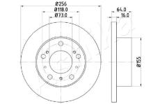 Brzdový kotouč ASHIKA 60-00-0267C