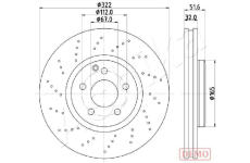 Brzdový kotouč ASHIKA 60-00-0528C